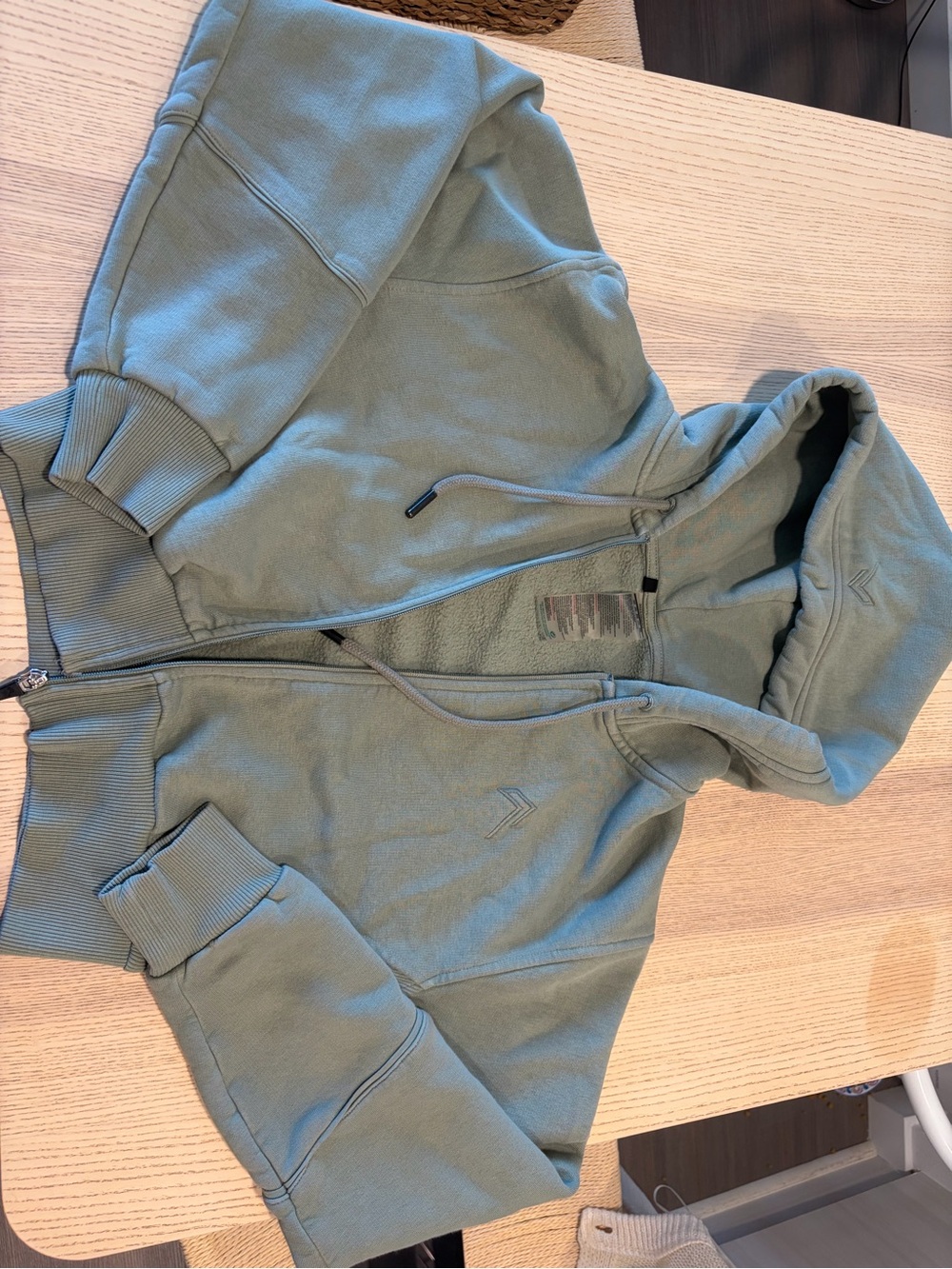 Oner Active Sage Green Zip-Up Hoodie